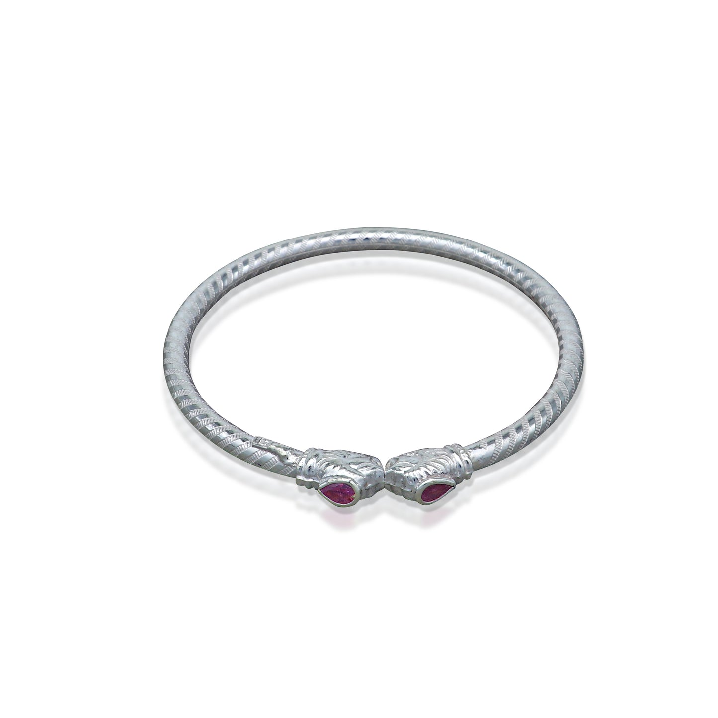 925 sterling silver handmade fabulous lion face stylish kada bangle bracelet tribal jewelry nsk854 - TRIBAL ORNAMENTS