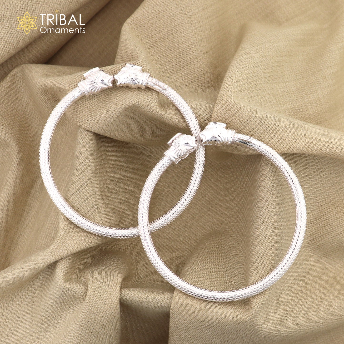 925 sterling silver handmade fabulous lion face stylish kada bangle bracelet tribal jewelry nsk854 - TRIBAL ORNAMENTS