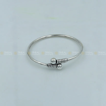 925 sterling silver handmade ball design stylish kada bangle bracelet tribal jewelry nsk876 - TRIBAL ORNAMENTS