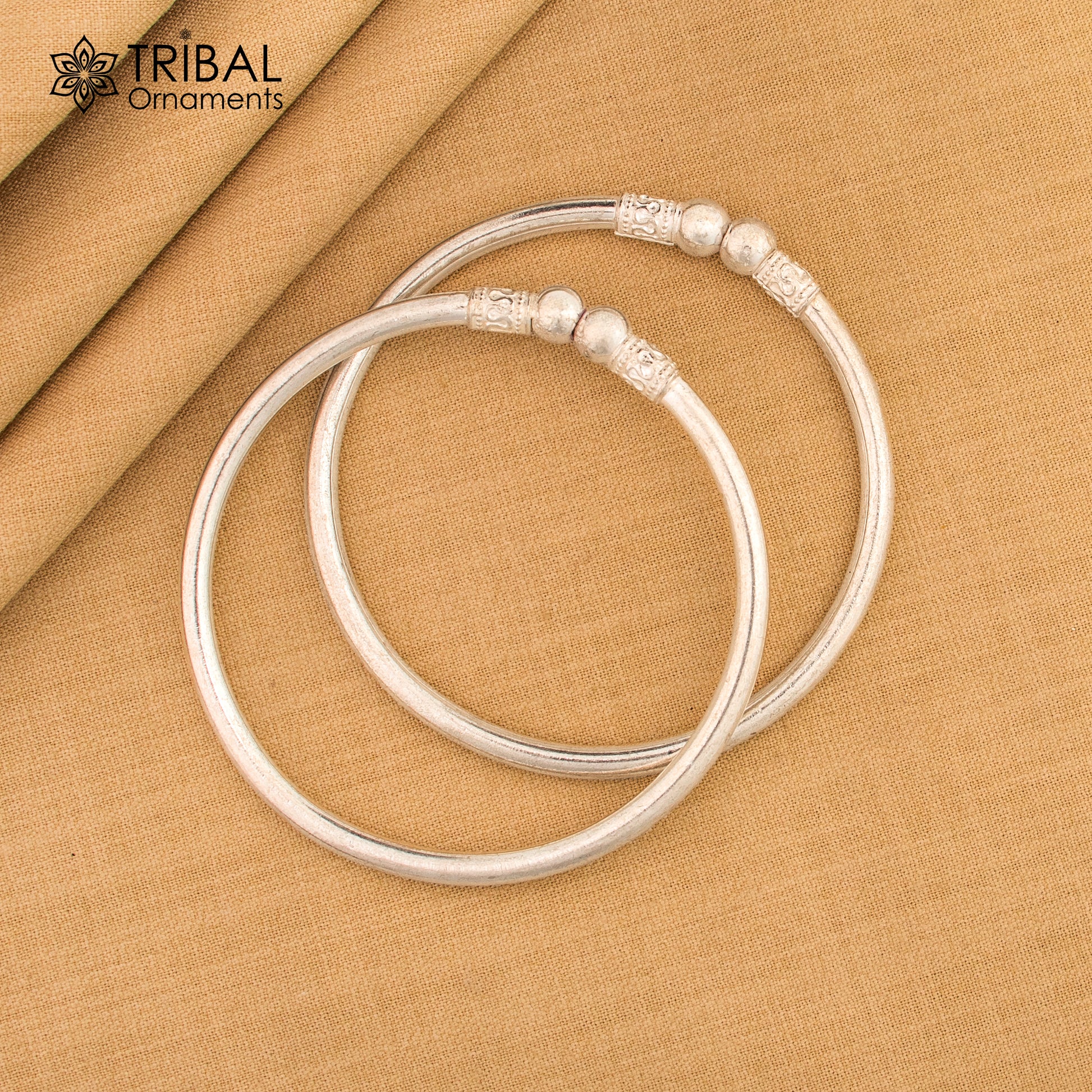 925 sterling silver  plain stylish kada bangle bracelet tribal jewelry nsk858 - TRIBAL ORNAMENTS