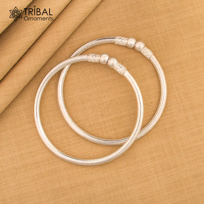 925 sterling silver  plain stylish kada bangle bracelet tribal jewelry nsk858 - TRIBAL ORNAMENTS