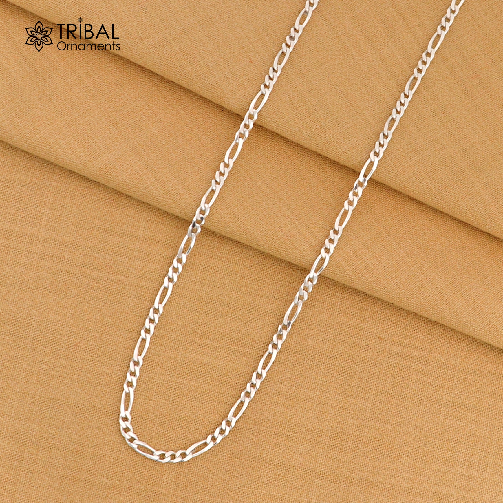 20" or 24" 925 sterling silver 2.5mm solid figaro chains for all outfit delicate unisex jewlery ch235 - TRIBAL ORNAMENTS