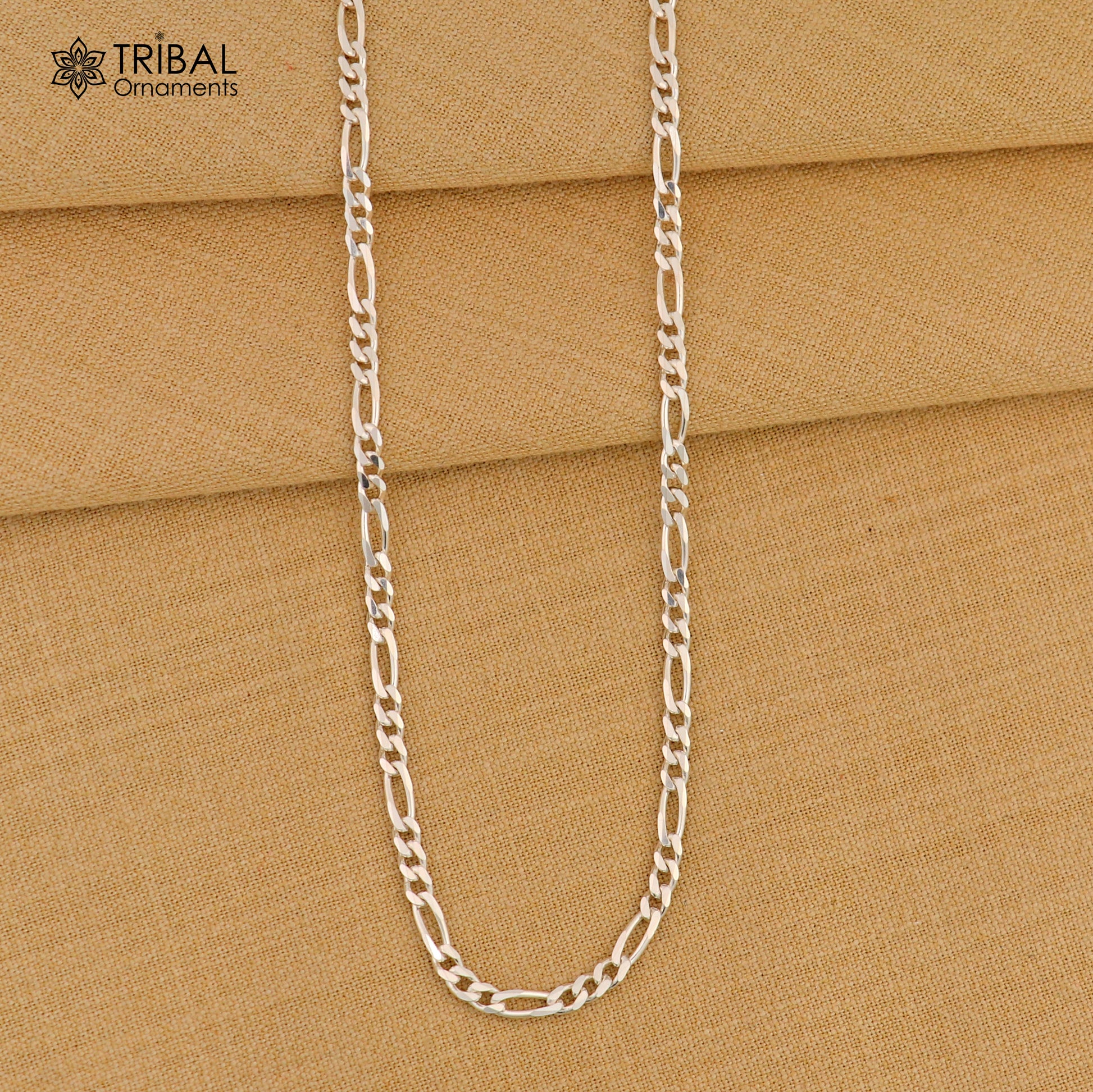 20" or 24" 925 sterling silver 2.5mm solid figaro chains for all outfit delicate unisex jewlery ch235 - TRIBAL ORNAMENTS