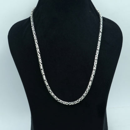 Handmade 925 silver Byzantine chain with vintage tribal design, perfect for belly dance jewelry, from Tribal Ornaments.