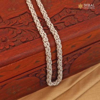 925 Sterling silver Byzantine chain necklace, 5mm wide, all sizes, men's jewelry by TRIBAL ORNAMENTS, perfect for gifting