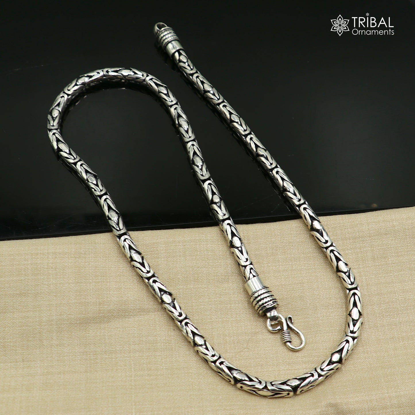 925 Sterling silver  byzantine chain All size 6 mm chain necklace gifting best men's jewelry ch610 - TRIBAL ORNAMENTS