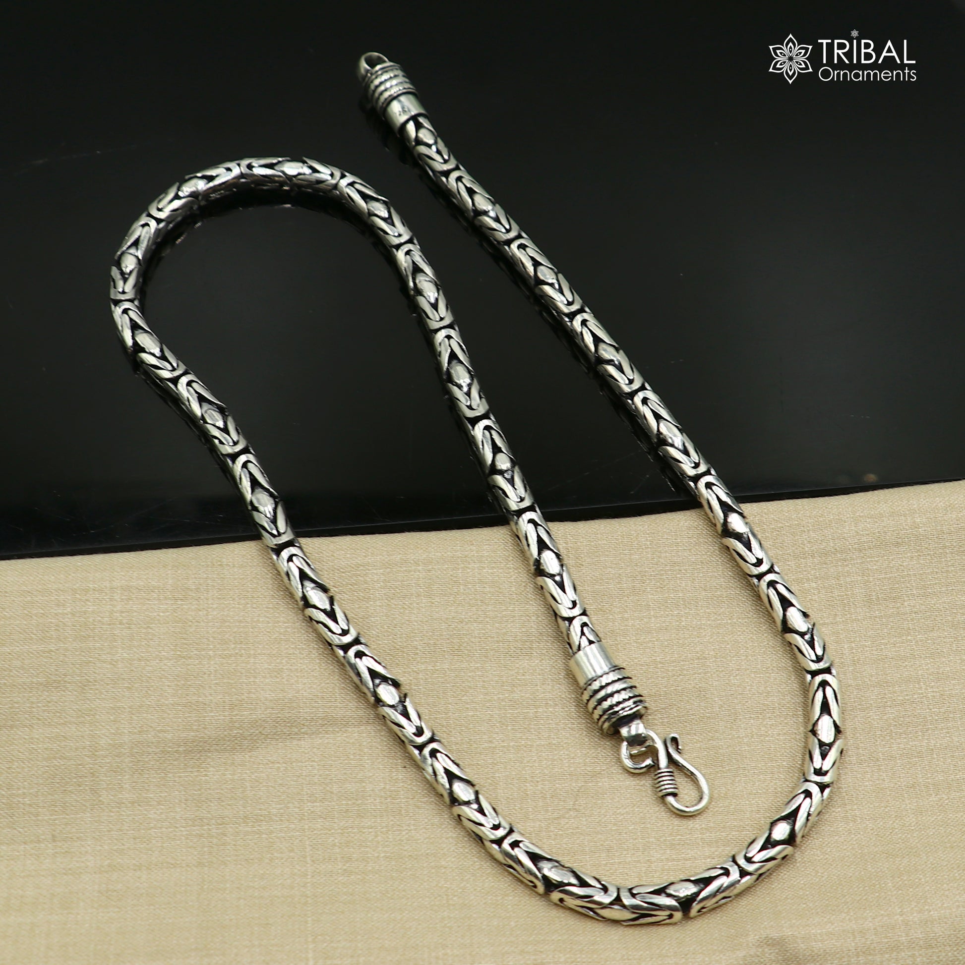 925 Sterling silver  byzantine chain All size 6 mm chain necklace gifting best men's jewelry ch610 - TRIBAL ORNAMENTS