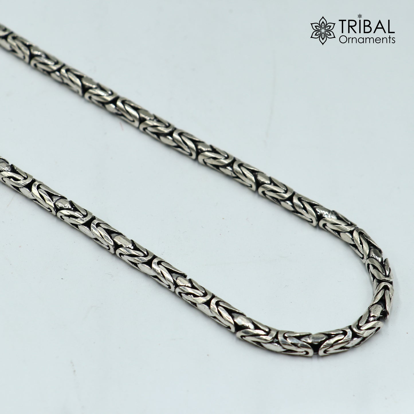 925 Sterling silver  byzantine chain All size 6 mm chain necklace gifting best men's jewelry ch610 - TRIBAL ORNAMENTS