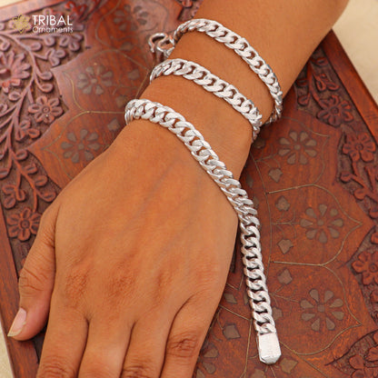 925 sterling silver cuban link design solid heavy necklace chain for men's jewelry ch623 - TRIBAL ORNAMENTS