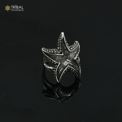 925 sterling silver star design stylish ring men's Jewelry sr784 - TRIBAL ORNAMENTS