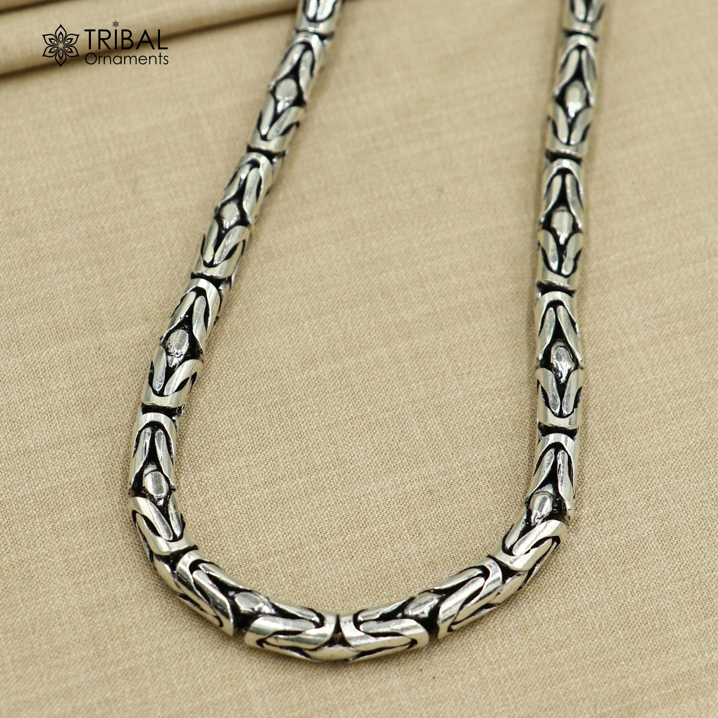 925 Sterling silver  byzantine chain All size 8 mm chain necklace gifting best men's  jewelry ch611 - TRIBAL ORNAMENTS