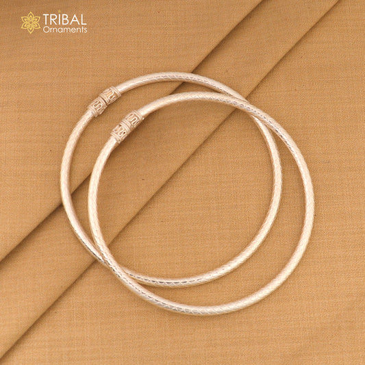 925 Sterling silver plain design traditional women's customized foot kada ankle kada bracelet tribal jewelry nsfk142 - TRIBAL ORNAMENTS