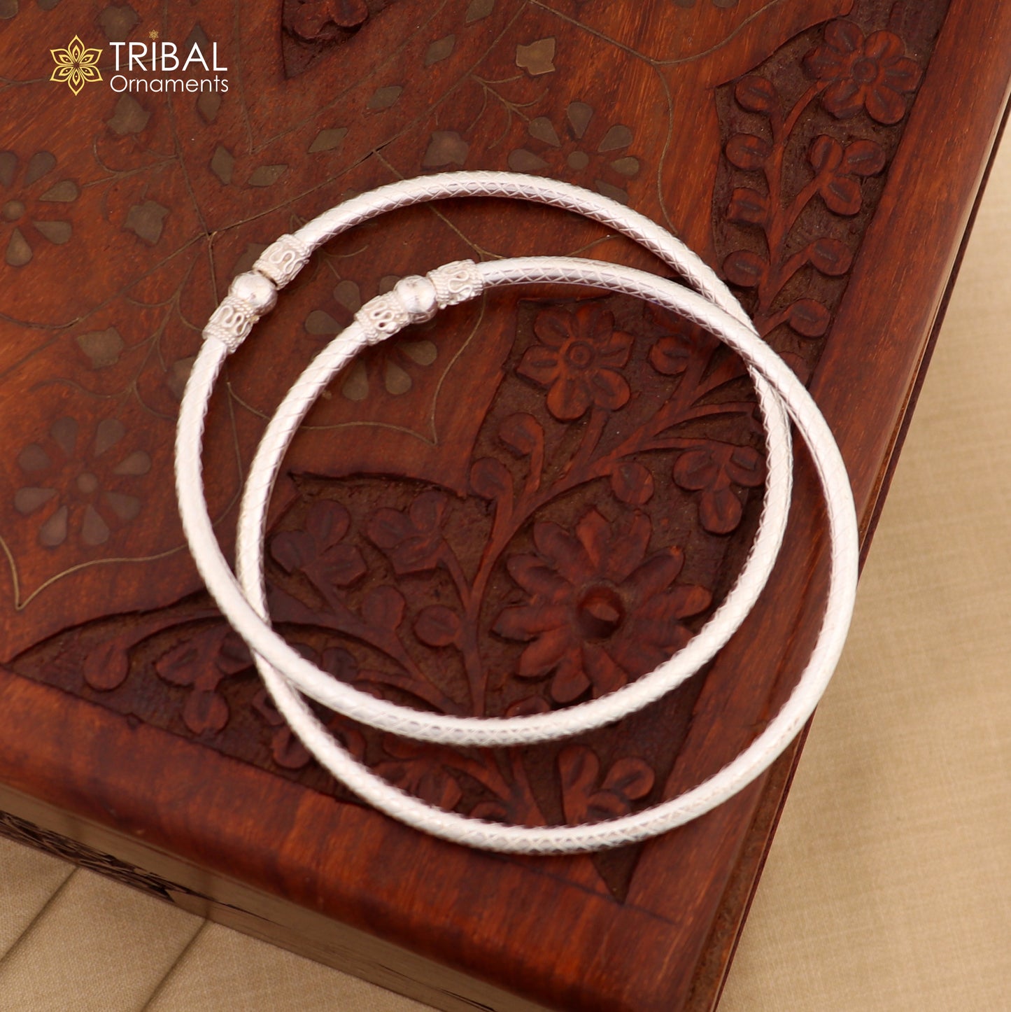 925 Sterling silver ball design traditional women's customized foot kada ankle kada bracelet tribal jewelry nsfk141 - TRIBAL ORNAMENTS