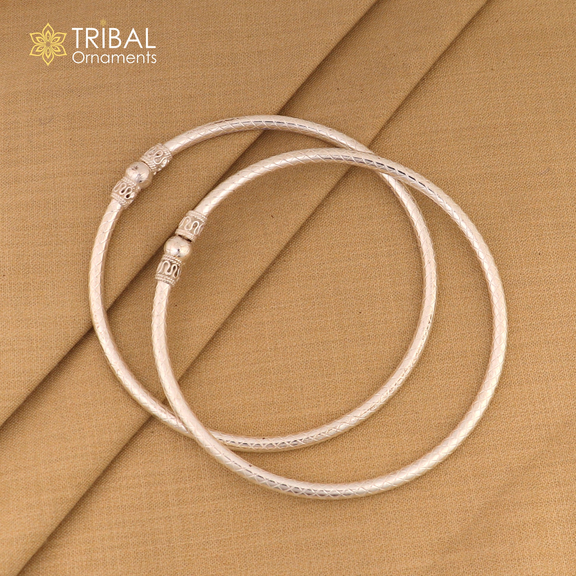 925 Sterling silver ball design traditional women's customized foot kada ankle kada bracelet tribal jewelry nsfk141 - TRIBAL ORNAMENTS