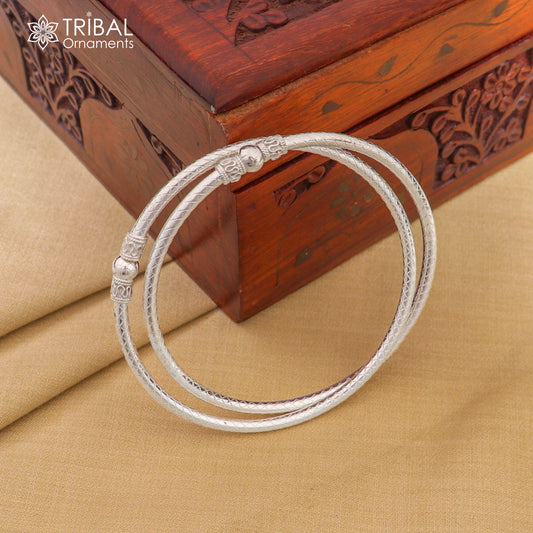 925 Sterling silver ball design traditional women's customized foot kada ankle kada bracelet tribal jewelry nsfk141 - TRIBAL ORNAMENTS