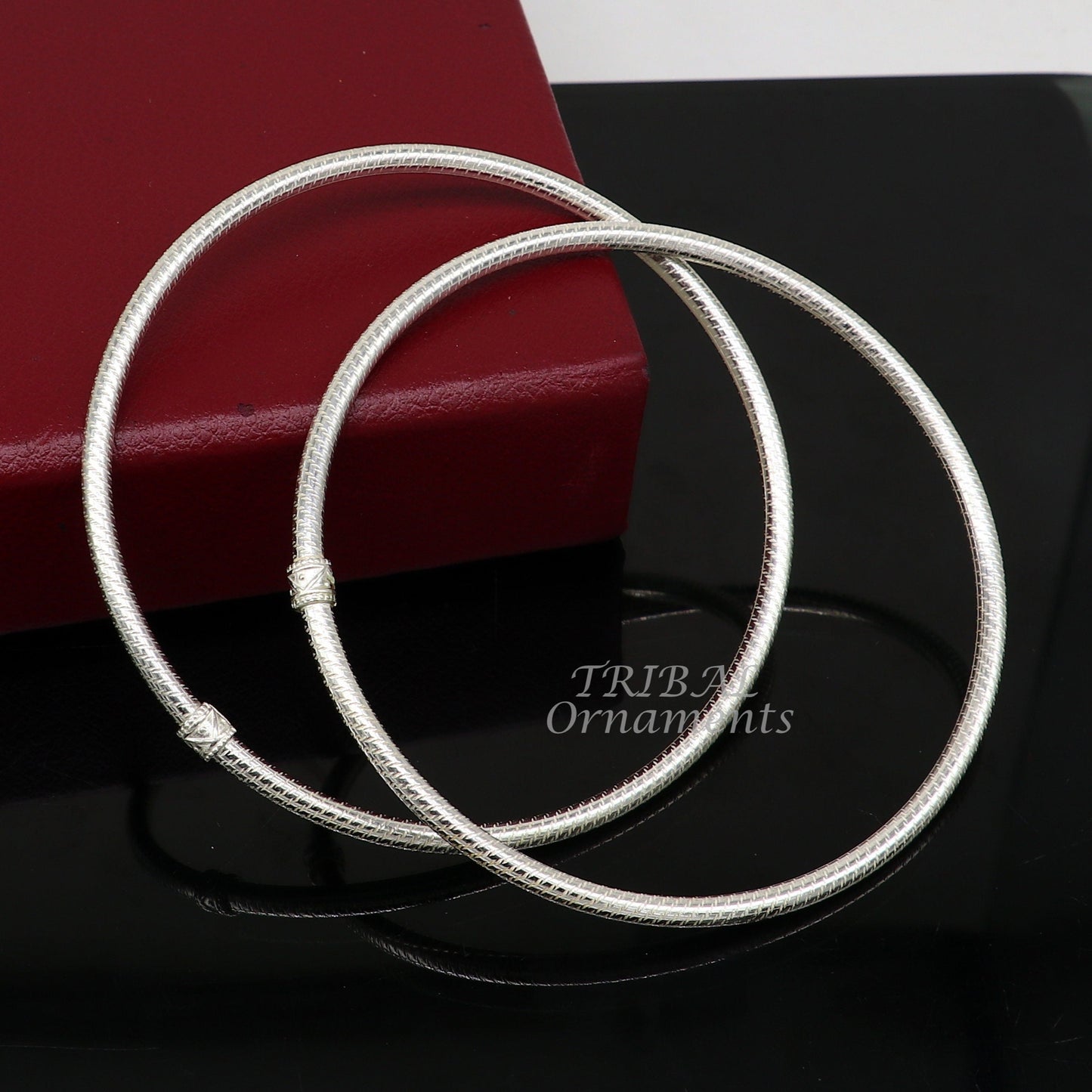 925 Sterling silver Handmade plain design traditional cultural modern trendy foot kada anklets bracelet, best gift for brides nsfk94 - TRIBAL ORNAMENTS