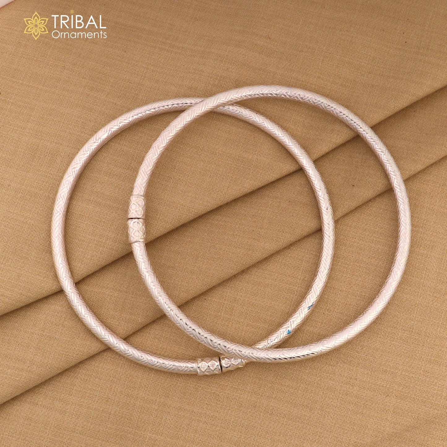 925 Sterling silver checks design traditional women's customized foot kada ankle kada bracelet tribal jewelry nsfk146 - TRIBAL ORNAMENTS