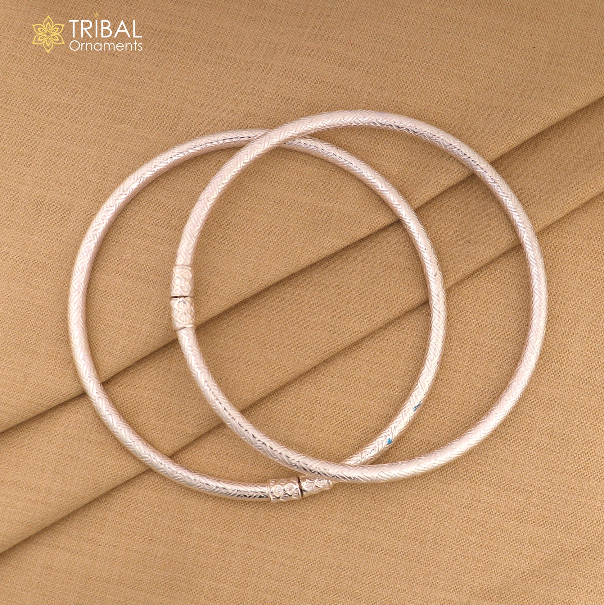 925 Sterling silver checks design traditional women's customized foot kada ankle kada bracelet tribal jewelry nsfk146 - TRIBAL ORNAMENTS