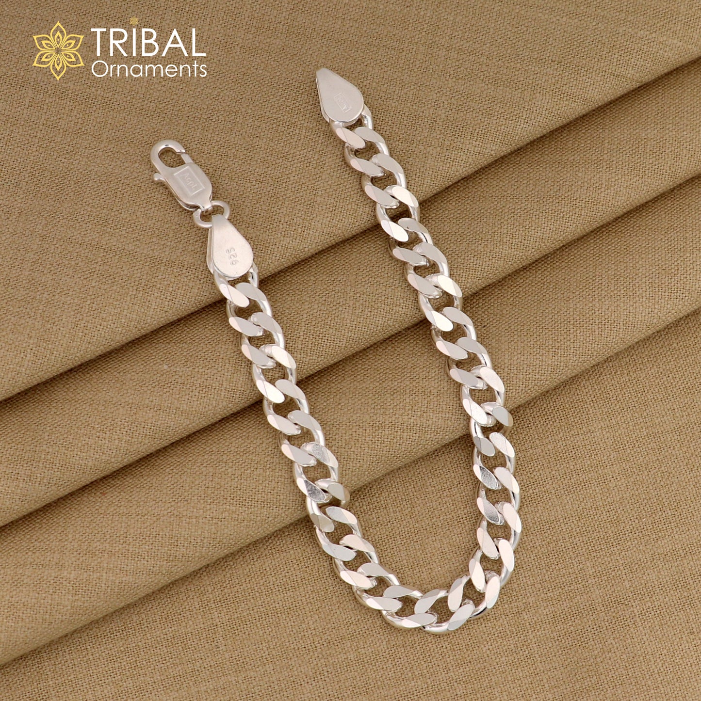 925 Sterling silver shiny stylish 3mm/4mm/ 5mm/ 6mm plain bracelet for both boys and girls, solid chain bracelet sbr708 - TRIBAL ORNAMENTS