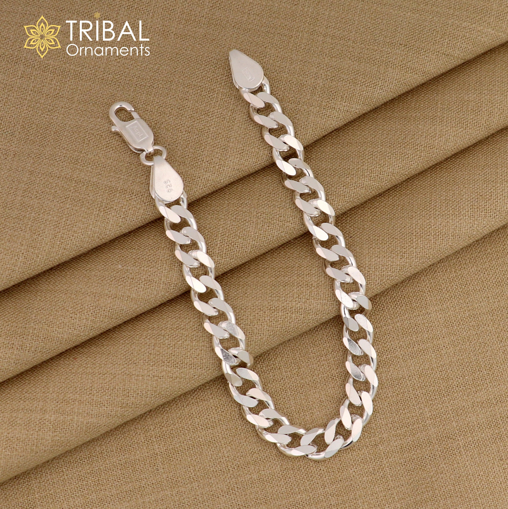 925 Sterling silver shiny stylish 3mm/4mm/ 5mm/ 6mm plain bracelet for both boys and girls, solid chain bracelet sbr708 - TRIBAL ORNAMENTS