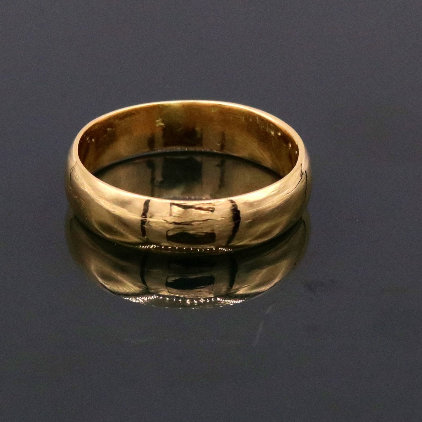 14kt yellow solid gold handmade gorgeous 5mm wedding anniversary engagement ring band for unisex gifting jewelry - TRIBAL ORNAMENTS