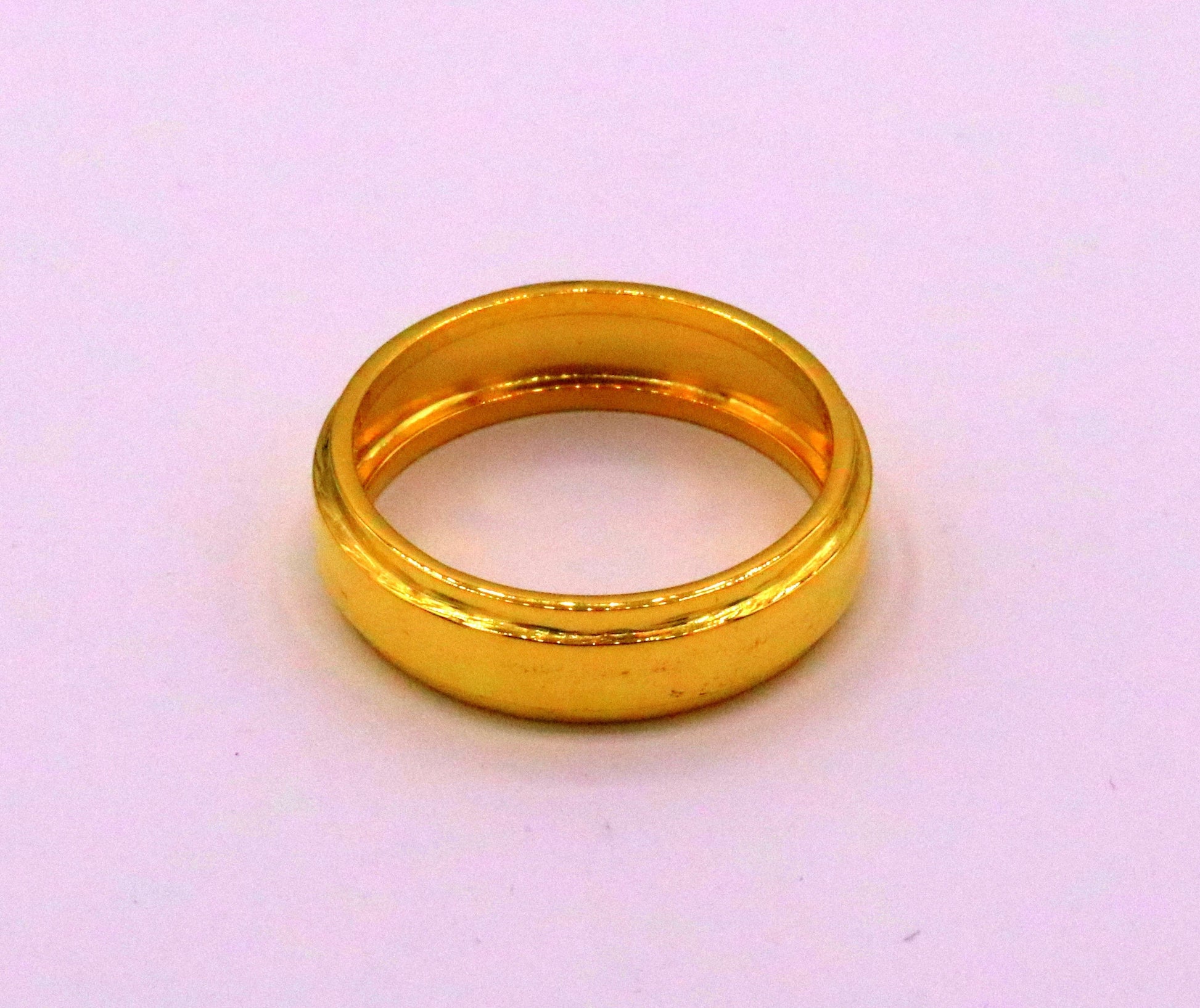 18 kt yellow gold handmade fabulous wedding engagement anniversary ring band unisex jewelry all sizes available - TRIBAL ORNAMENTS