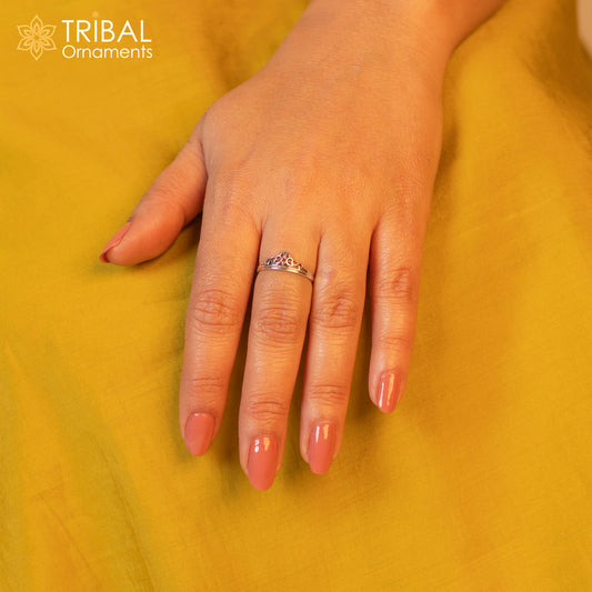 925 sterling silver peacock design stylish ring Jewelry sr781 - TRIBAL ORNAMENTS