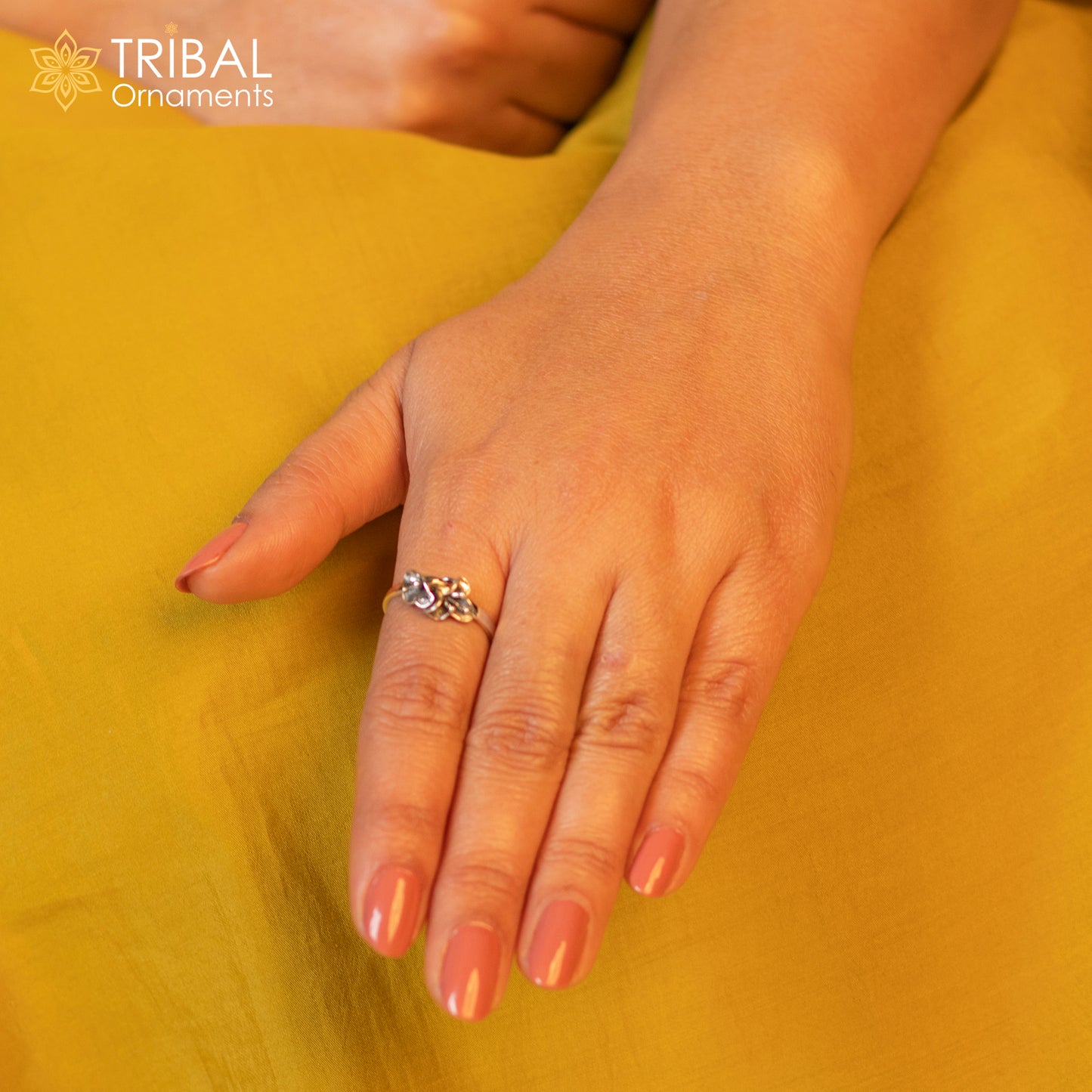 925 sterling silver stylish flower design ring Jewelry sr782 - TRIBAL ORNAMENTS