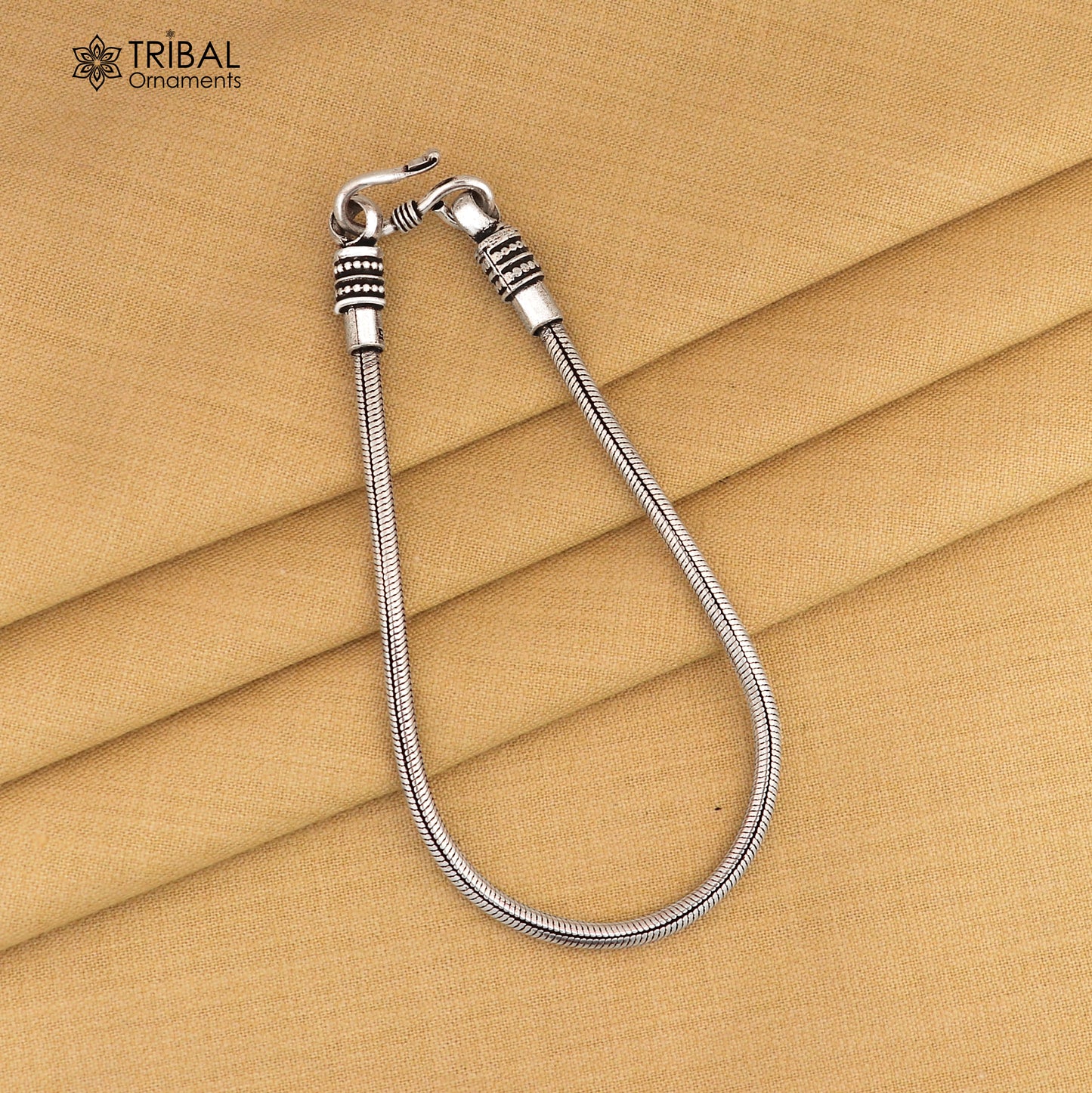 4mm 925 sterling silver snake chain 6 to 8.5" flexible unisex bracelet stylish vintage jewelry sbr46 - TRIBAL ORNAMENTS