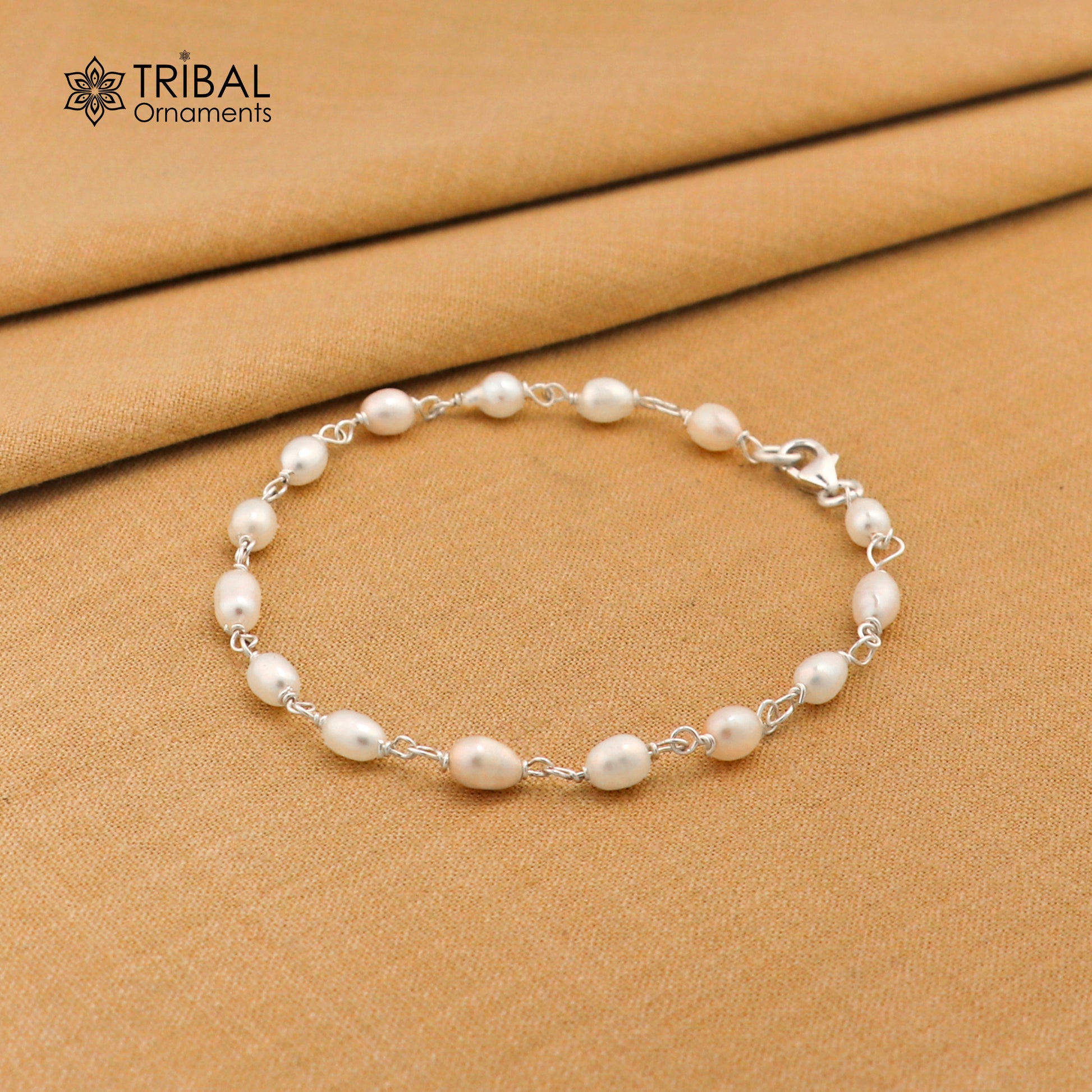 925 sterling silver handmade customized beaded bracelet, awesome natural pearl unisex bracelet gifting jewelry for girls nsbr190 - TRIBAL ORNAMENTS