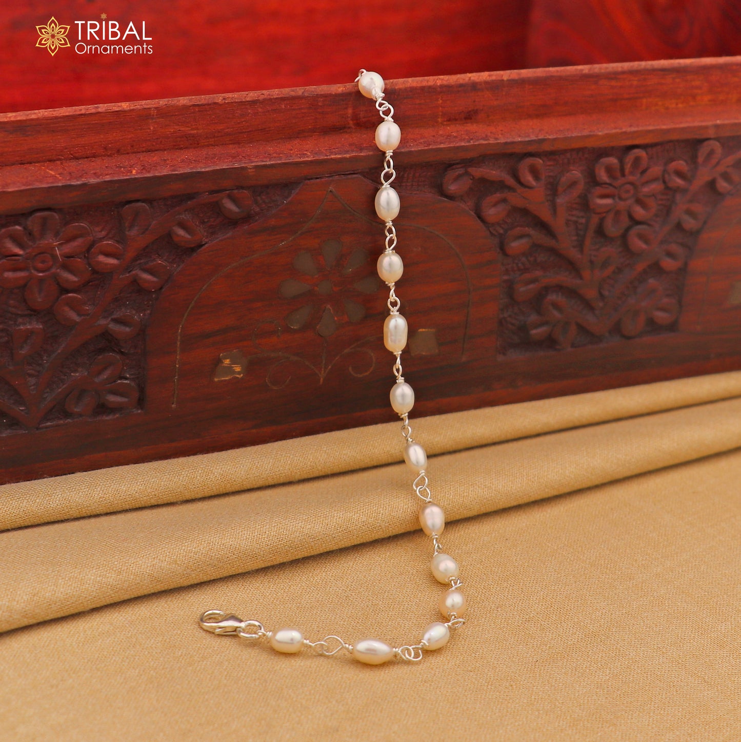 925 sterling silver handmade customized beaded bracelet, awesome natural pearl unisex bracelet gifting jewelry for girls nsbr190 - TRIBAL ORNAMENTS