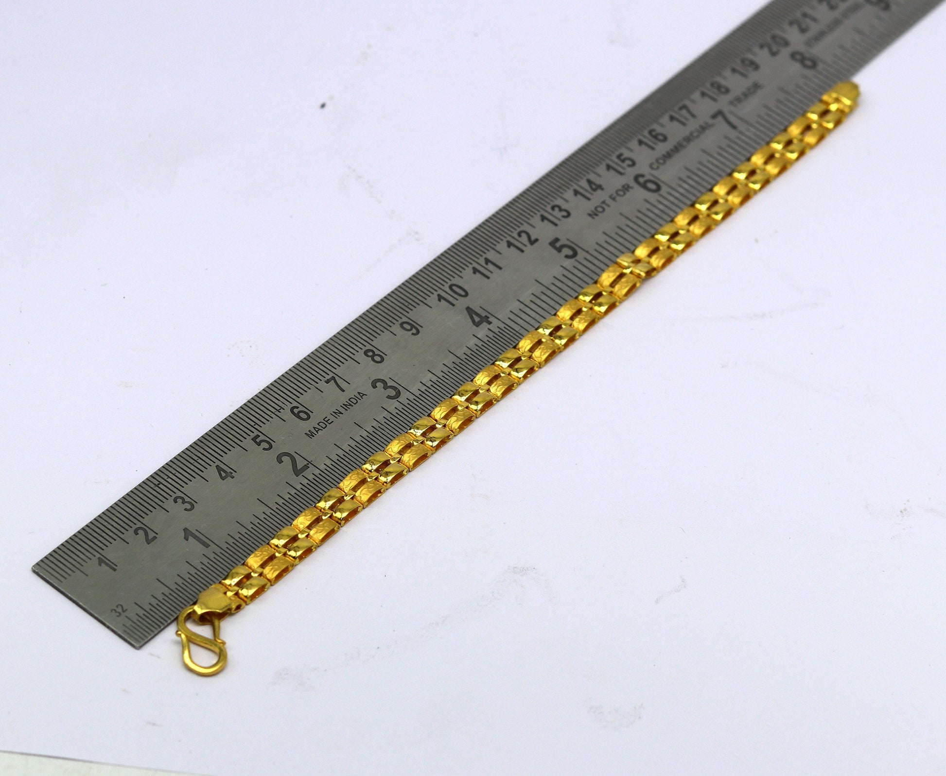 8"/8.5"/9" 22kt yellow gold custom unique stylish design fabulous flexible bracelet, best gift unisex personalized gold fancy jewelry br43 - TRIBAL ORNAMENTS