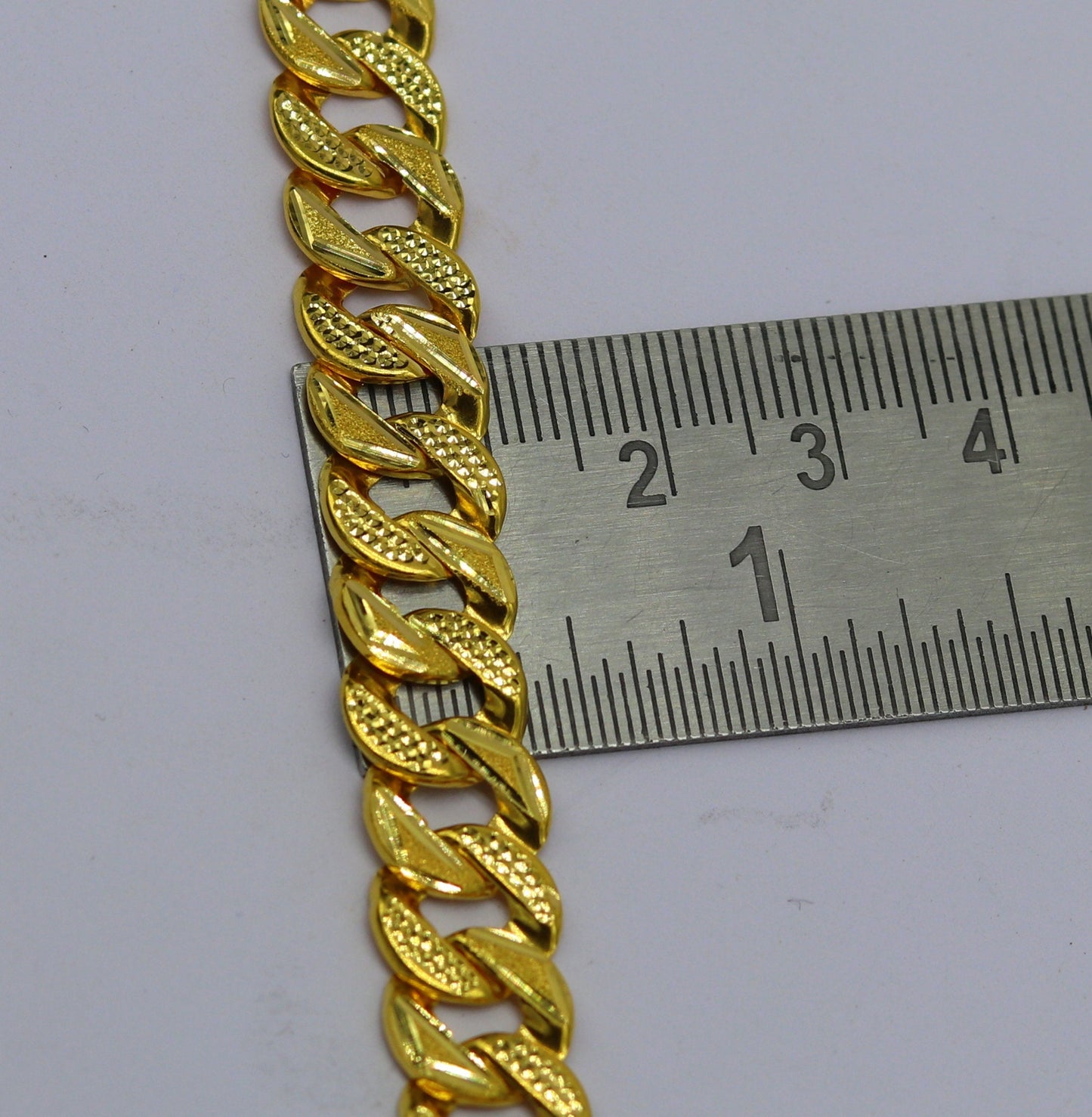 8"/8.5"/9" 22kt yellow gold custom stylish design fabulous flexible link bracelet, best gift unisex personalized gold fancy jewelry br44 - TRIBAL ORNAMENTS