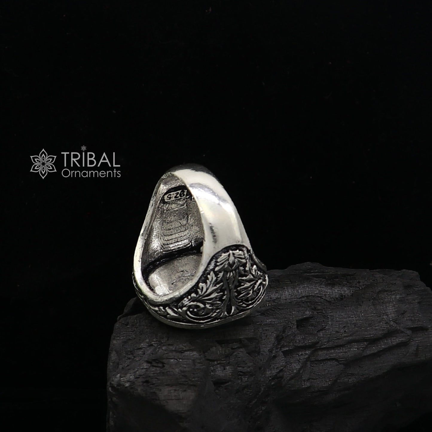 92.5% sterling silver handmade king lion head face high quality unique ring band for gifting, stylish luxury lion ring  sr708 - TRIBAL ORNAMENTS