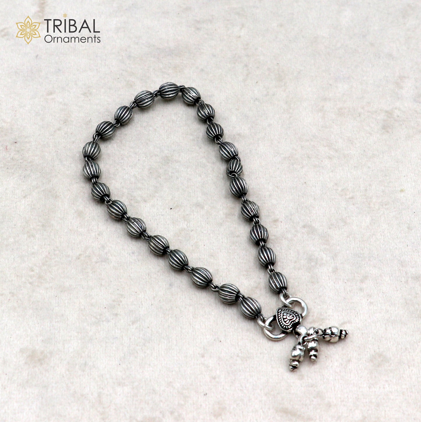 5mm 925 sterling silver beaded/ball chain anklet bracelet light weight jewelry ank715 - TRIBAL ORNAMENTS