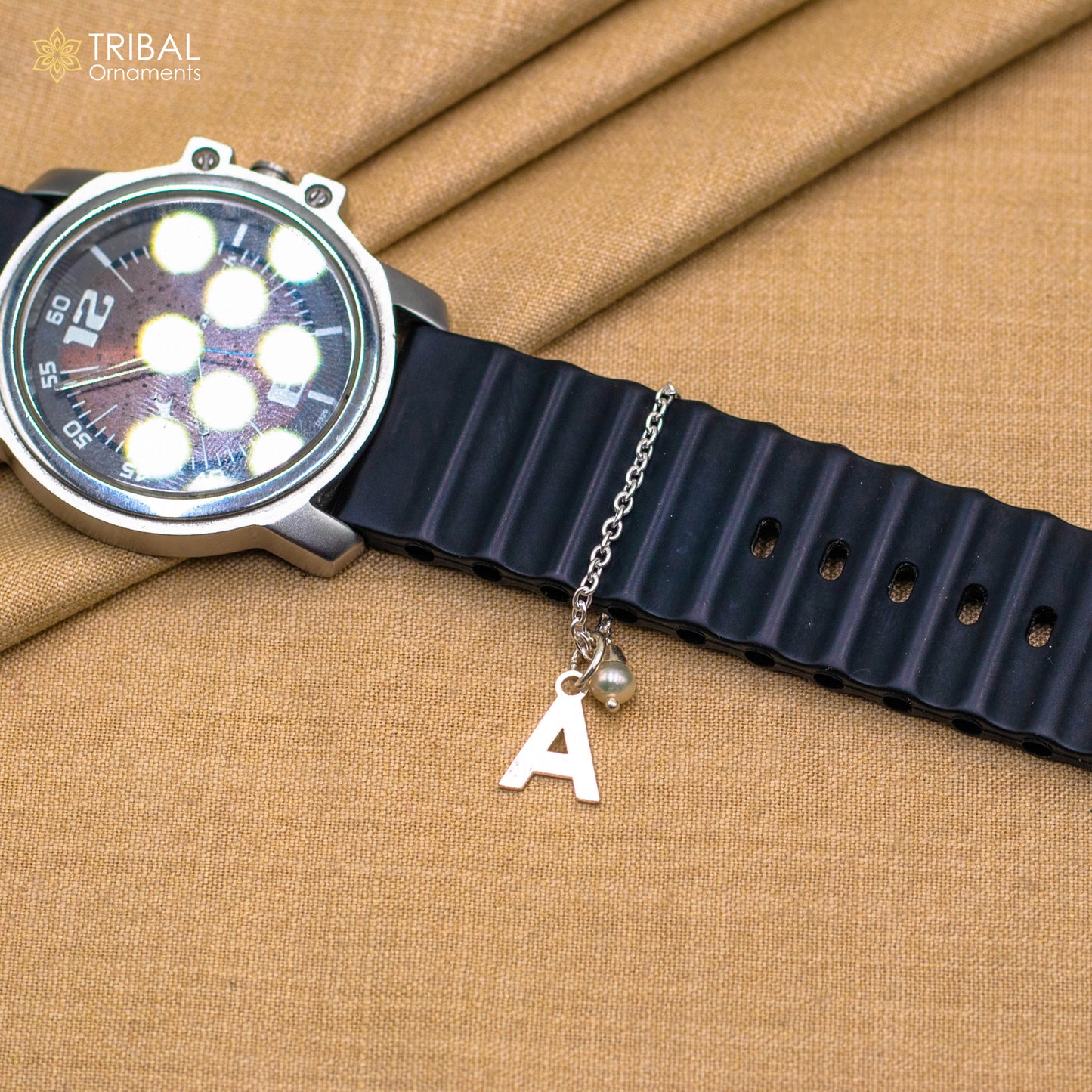 925 sterling silver personalized watch charms wsc011 - TRIBAL ORNAMENTS