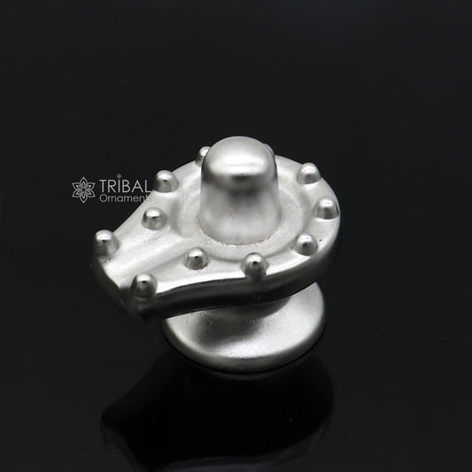 1.5" solid mercury god Shiva lingam statue 12 JYOTIRLINGA Parad Shiva lingam Sculpture for puja home best way for wealth and prosperity MA26 - TRIBAL ORNAMENTS