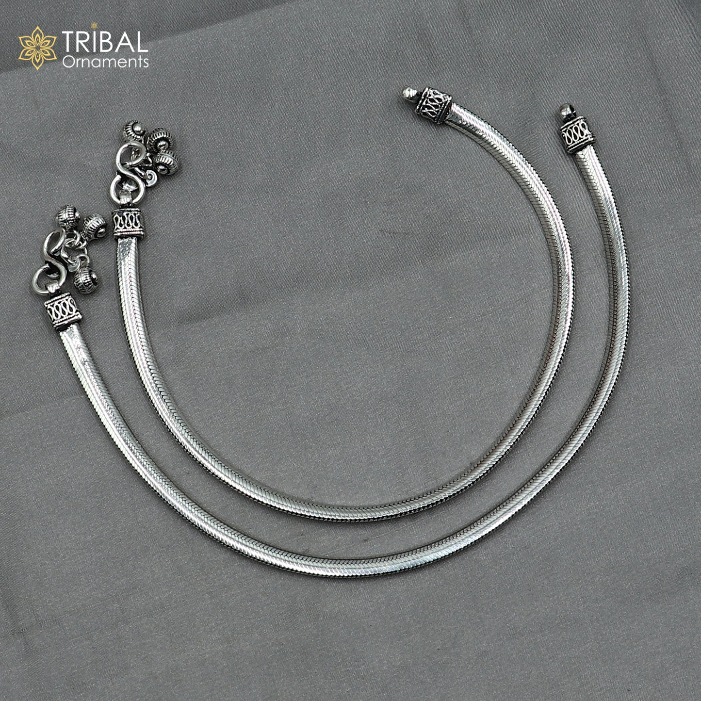 10.5" 925 sterling silver handmade stylish chain anklets foot bracelet ,ankle bracelet belly dance jewelry ank713 - TRIBAL ORNAMENTS