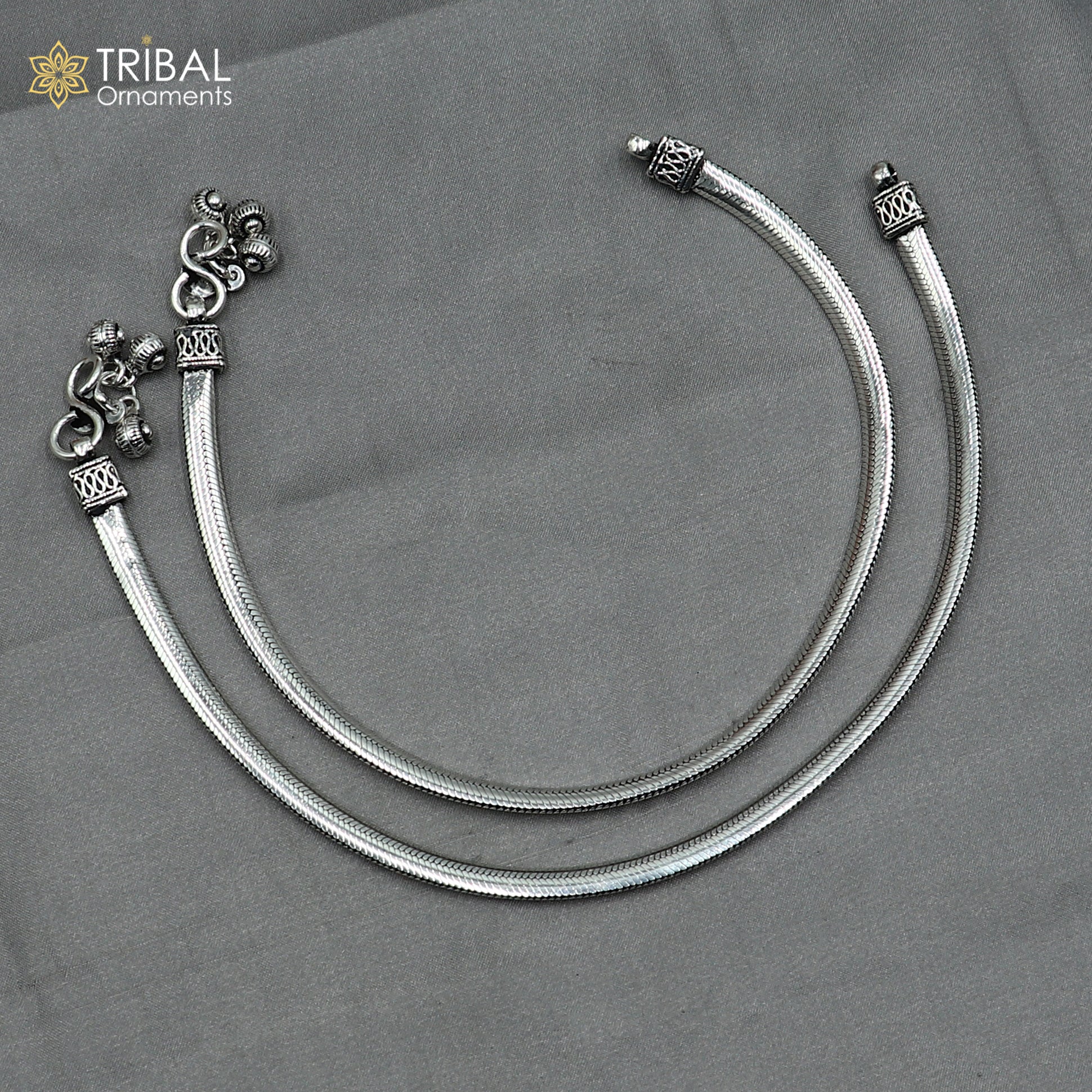 10.5" 925 sterling silver handmade stylish chain anklets foot bracelet ,ankle bracelet belly dance jewelry ank713 - TRIBAL ORNAMENTS