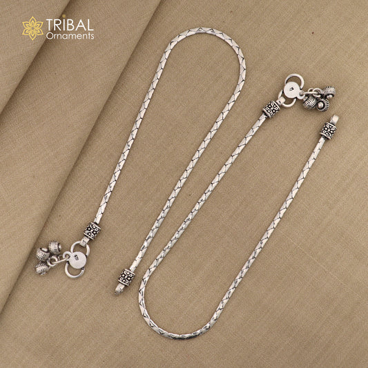 10.5" 925 sterling silver handmade stylish chain anklets foot bracelet ,ankle bracelet belly dance jewelry ank714 - TRIBAL ORNAMENTS