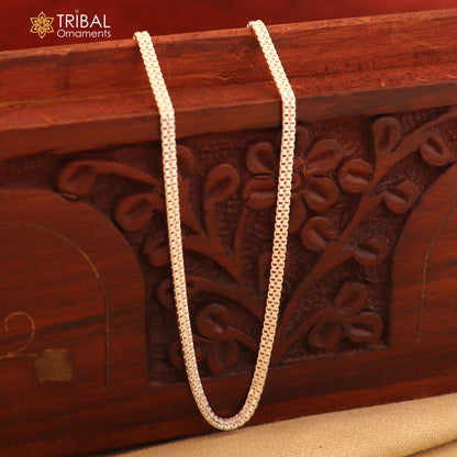 Sterling silver 10.5-inch stylish chain anklet with intricate design, perfect as belly dance jewelry or casual ankle bracelet.