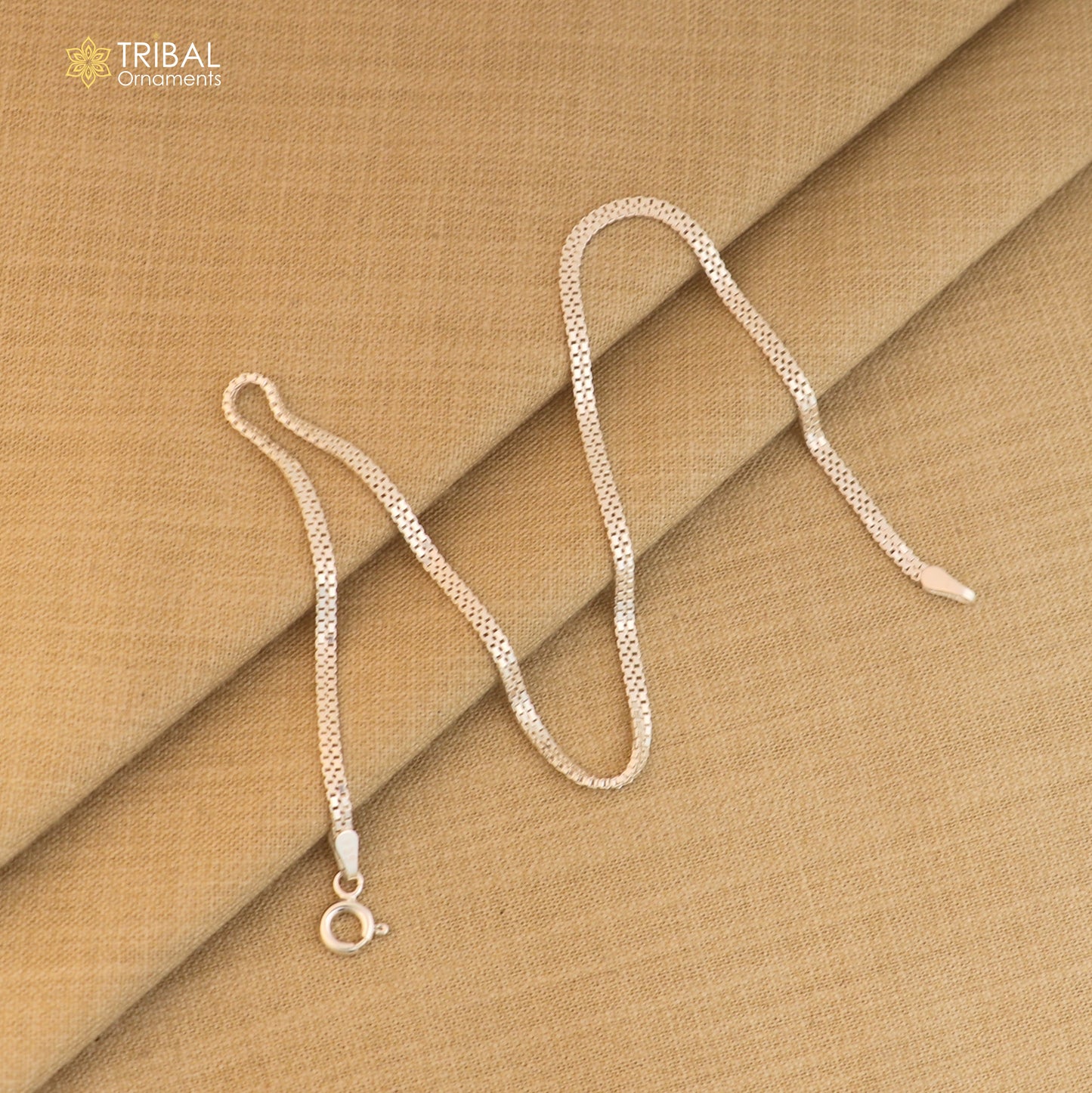 10.5" 925 sterling silver stylish chain anklets foot bracelet ,ankle bracelet belly dance jewelry ank743 - TRIBAL ORNAMENTS