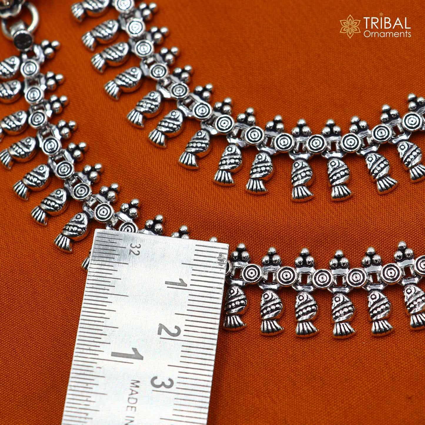 11" 925 sterling silver handmade anklets foot bracelet ,ankle bracelet belly dance jewelry from india ank661 - TRIBAL ORNAMENTS