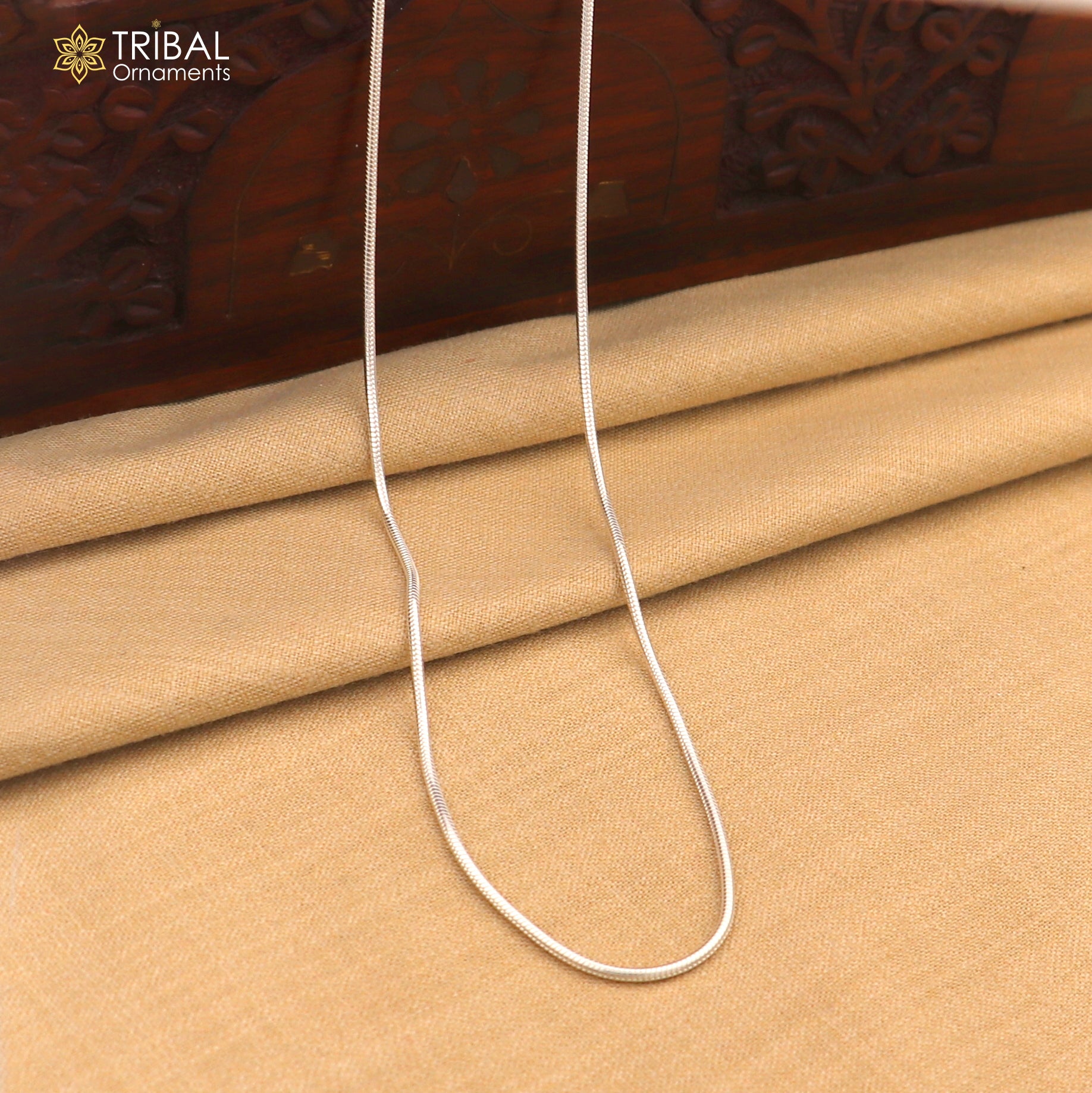 1mm 16" long snake chain 925 sterling silver handmade snake chain pendant chain baby kids or girl's, fancy silver chain trendy style ch577 - TRIBAL ORNAMENTS