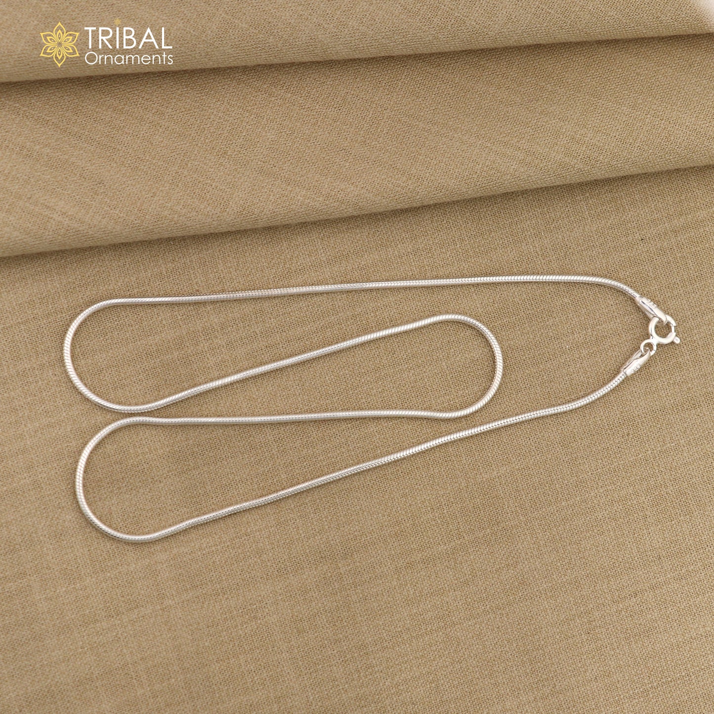 1mm 16" long snake chain 925 sterling silver handmade snake chain pendant chain baby kids or girl's, fancy silver chain trendy style ch577 - TRIBAL ORNAMENTS