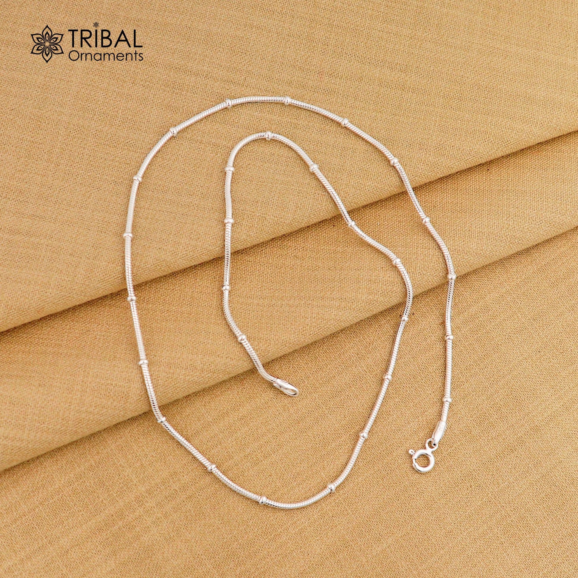 1mm 18" long snake chain 925 sterling silver handmade snake chain pendant chain, necklace chain, fancy silver chain trendy style ch576 - TRIBAL ORNAMENTS