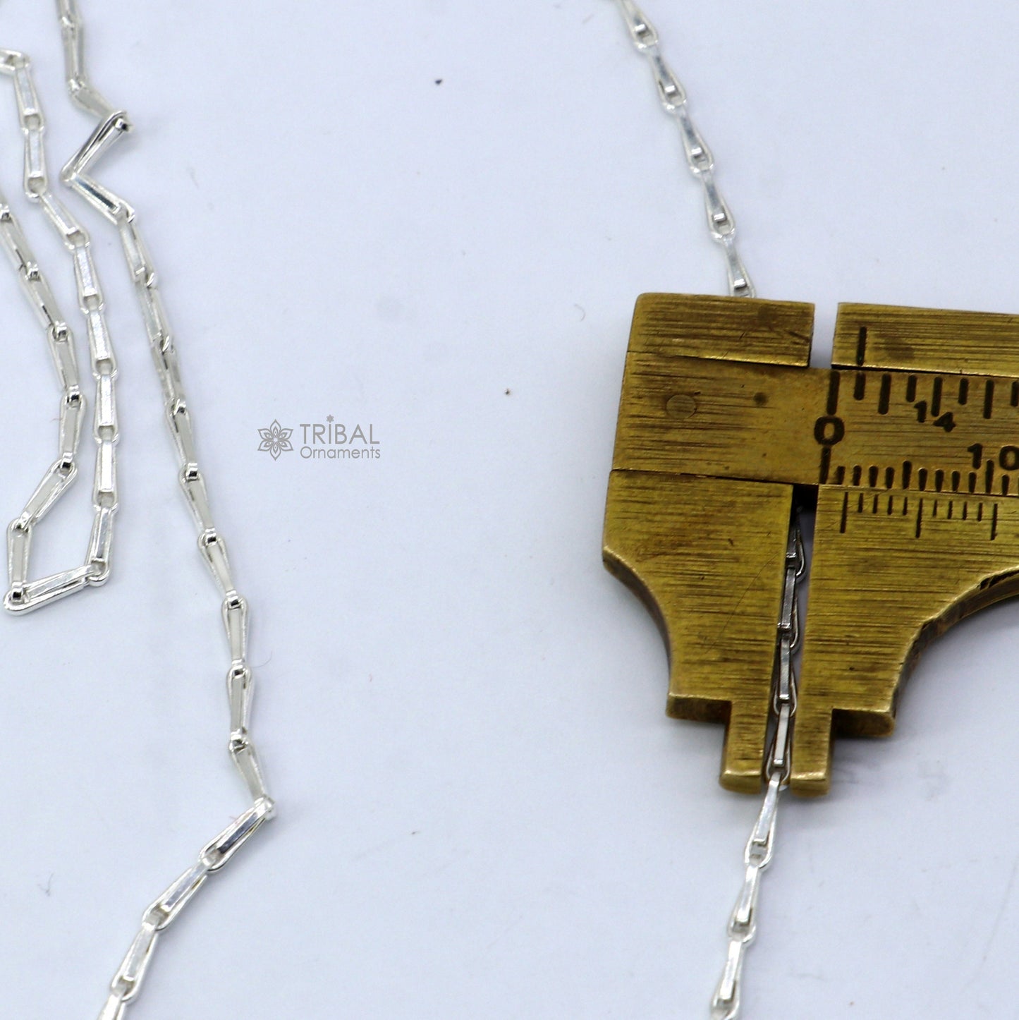 24 inches 1.5mm handmade unique chain 925 sterling silver chain, plain bright silver trendy style boy's girls chain ch595 - TRIBAL ORNAMENTS