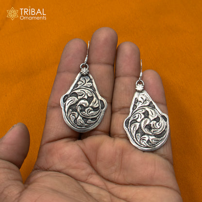 Sterling silver beaded chain with chitai design, traditional long necklace from TRIBAL ORNAMENTS, featuring cultural handcrafted jewelry.