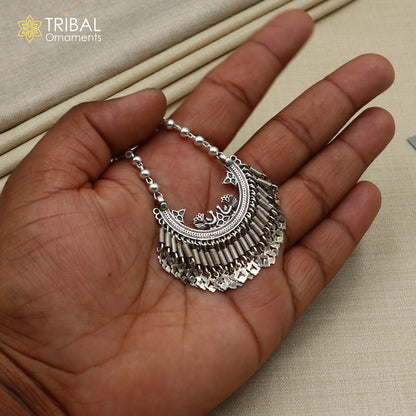 4 mm 26 inches beaded chain 925 sterling silver vintage design ethnic necklace tribal jewelry set729 - TRIBAL ORNAMENTS