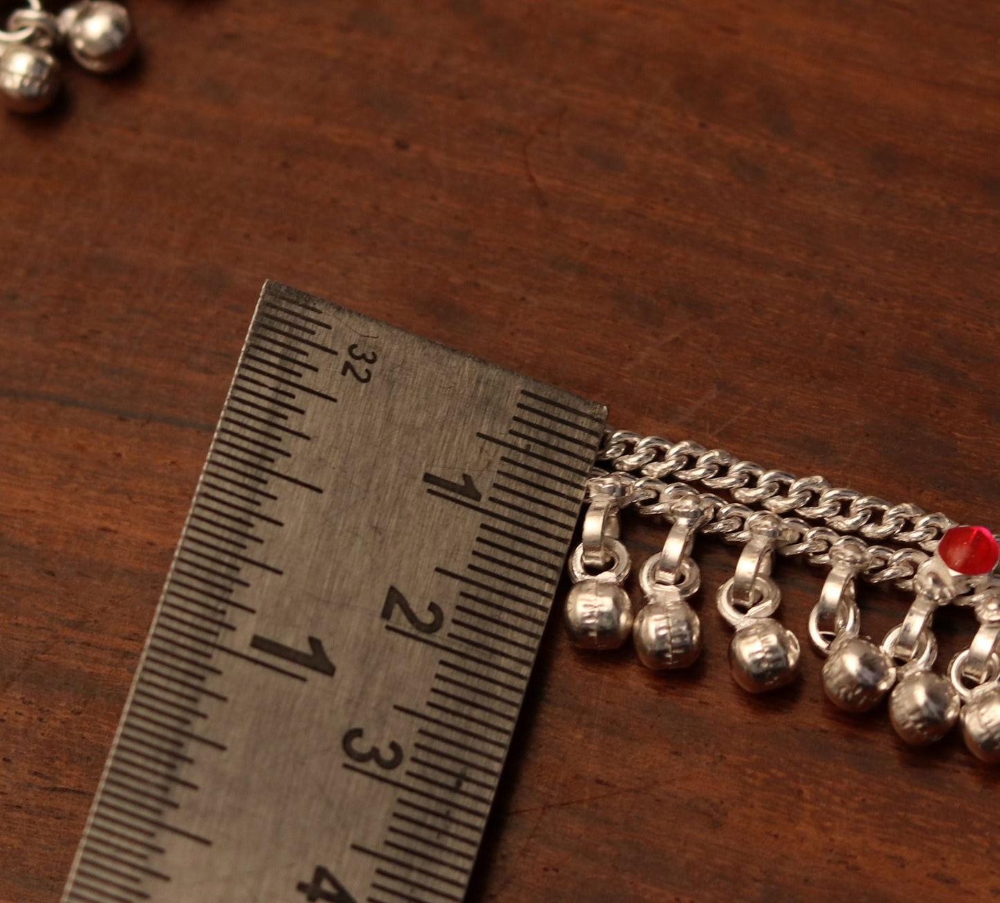 5.7" Handmade sterling silver baby anklets, excellent hanging noisy bells ghungroo, baby charm ankle bracelet,payal for kids jewelry ank162 - TRIBAL ORNAMENTS